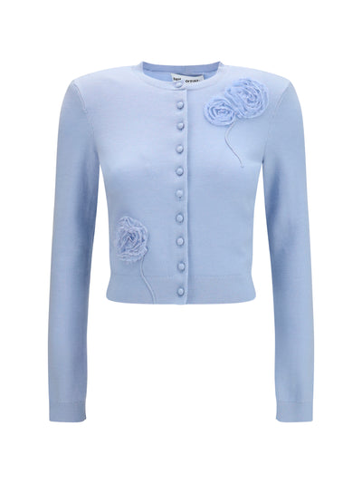 flower knit cardigan