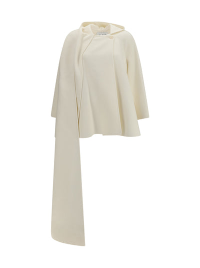 wool coat with scarf