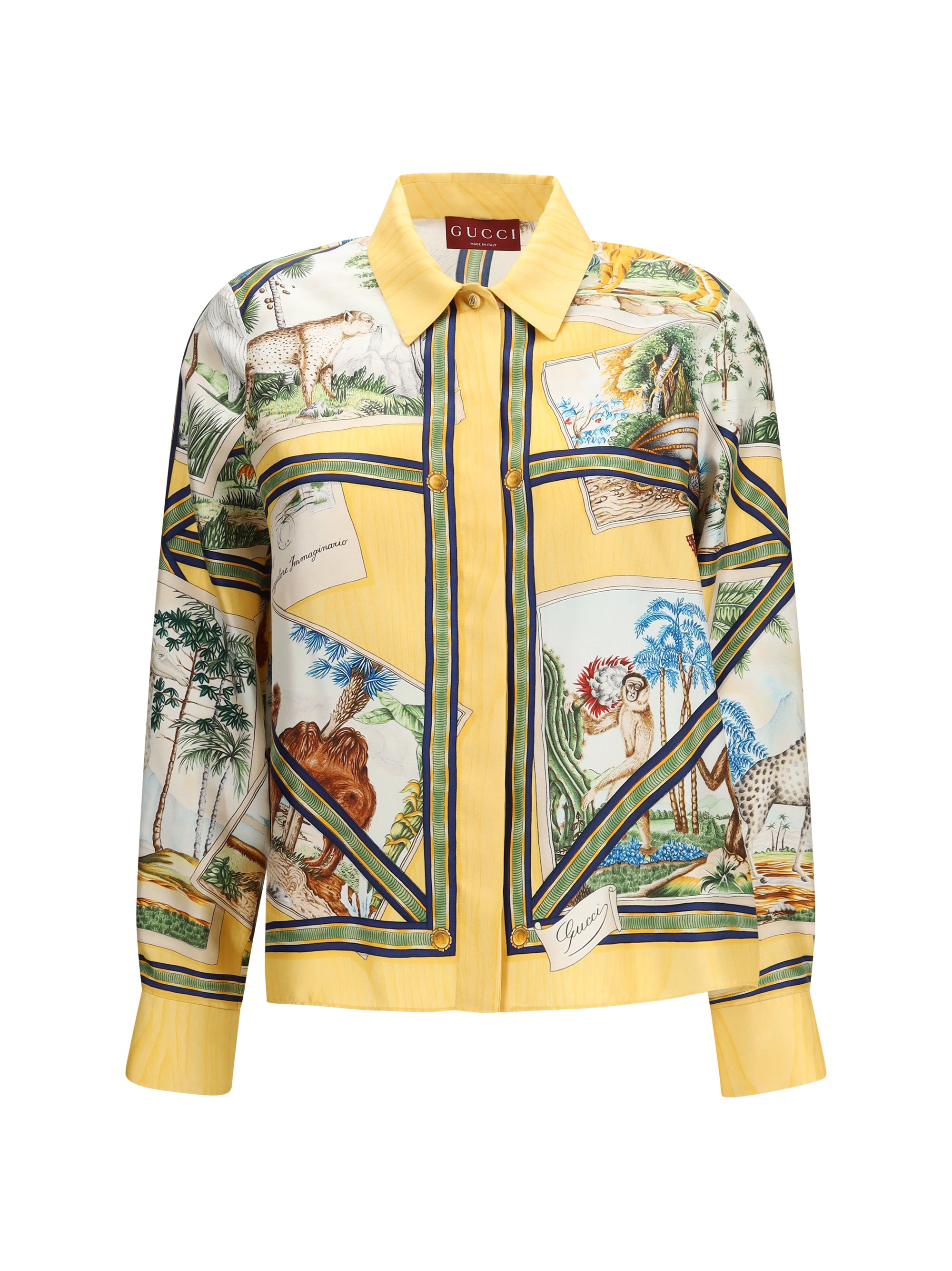 GUCCI 40 silk twill shirt