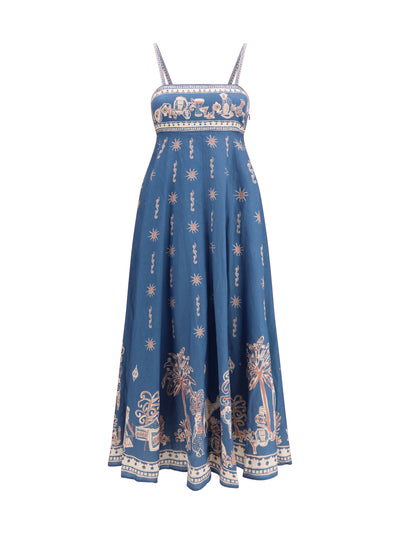 acacia linen maxi dress