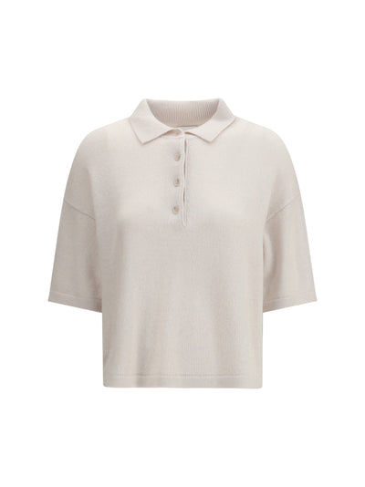 short-sleeve polo neck sweater