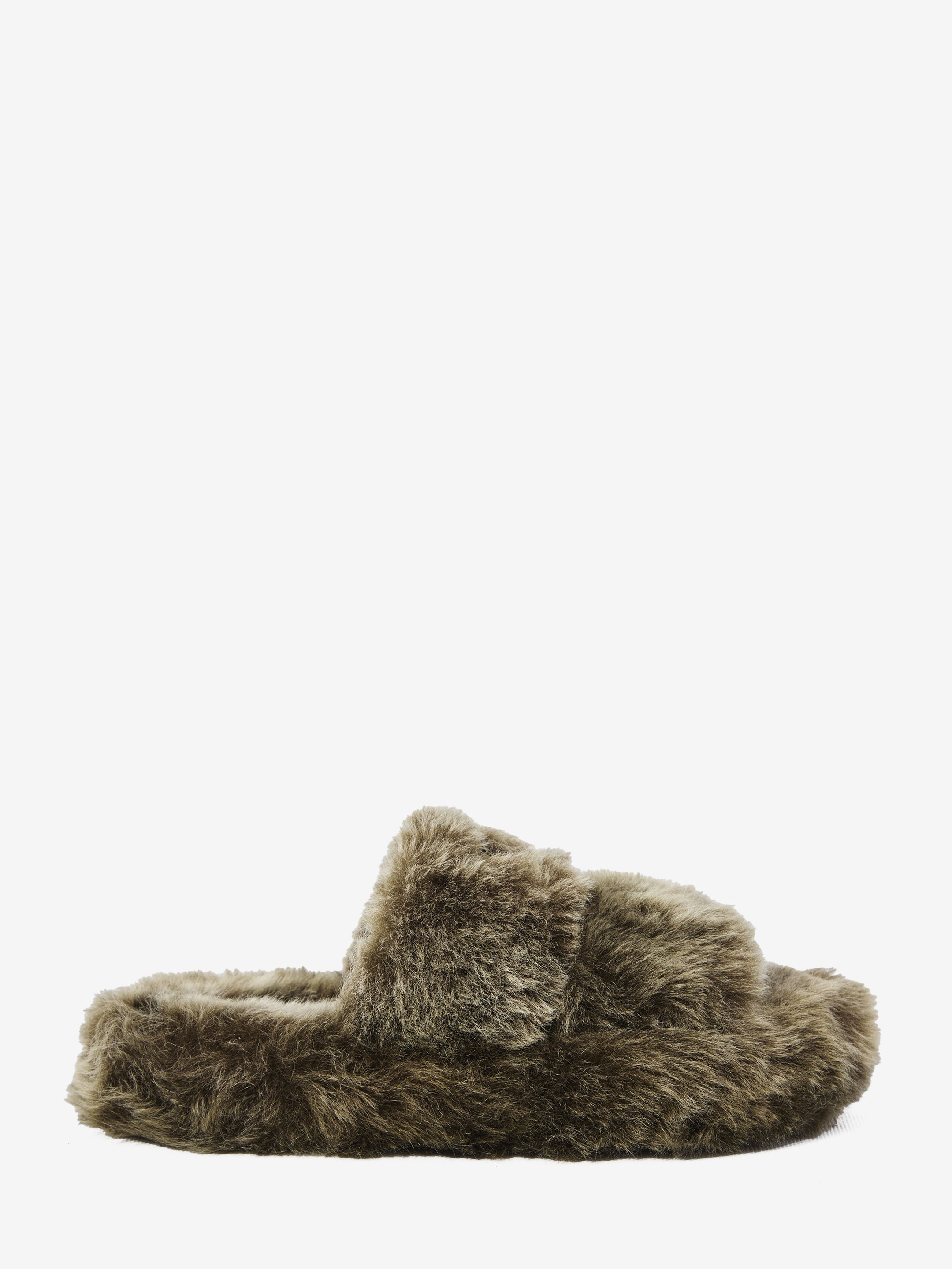 Celine Green Triomphe 05 Fur Shearling Slides – MODECRAZE