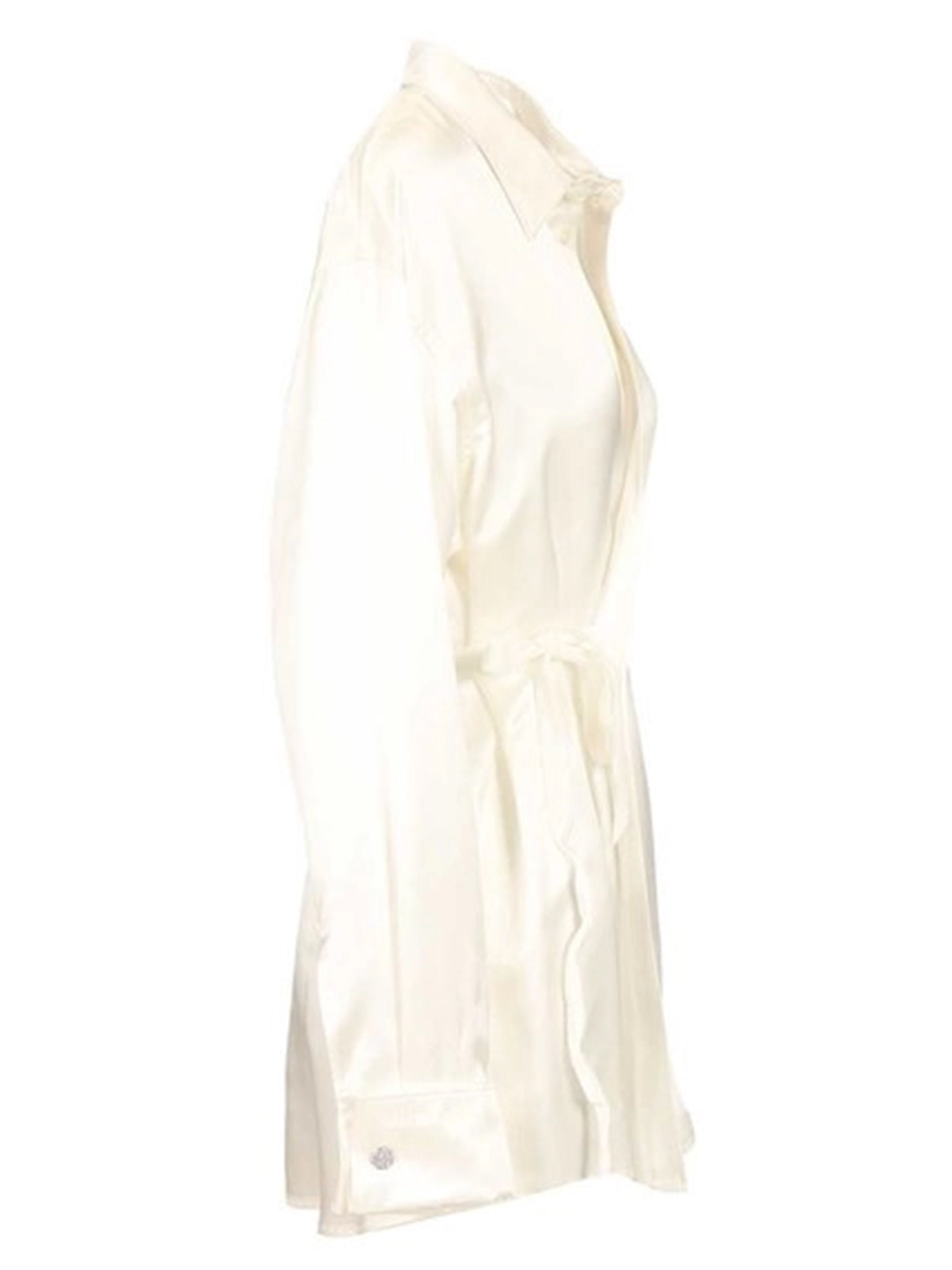 BALENCIAGA 36 ivory wrap shirt