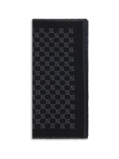 miss stenny gg monogram wool scarf