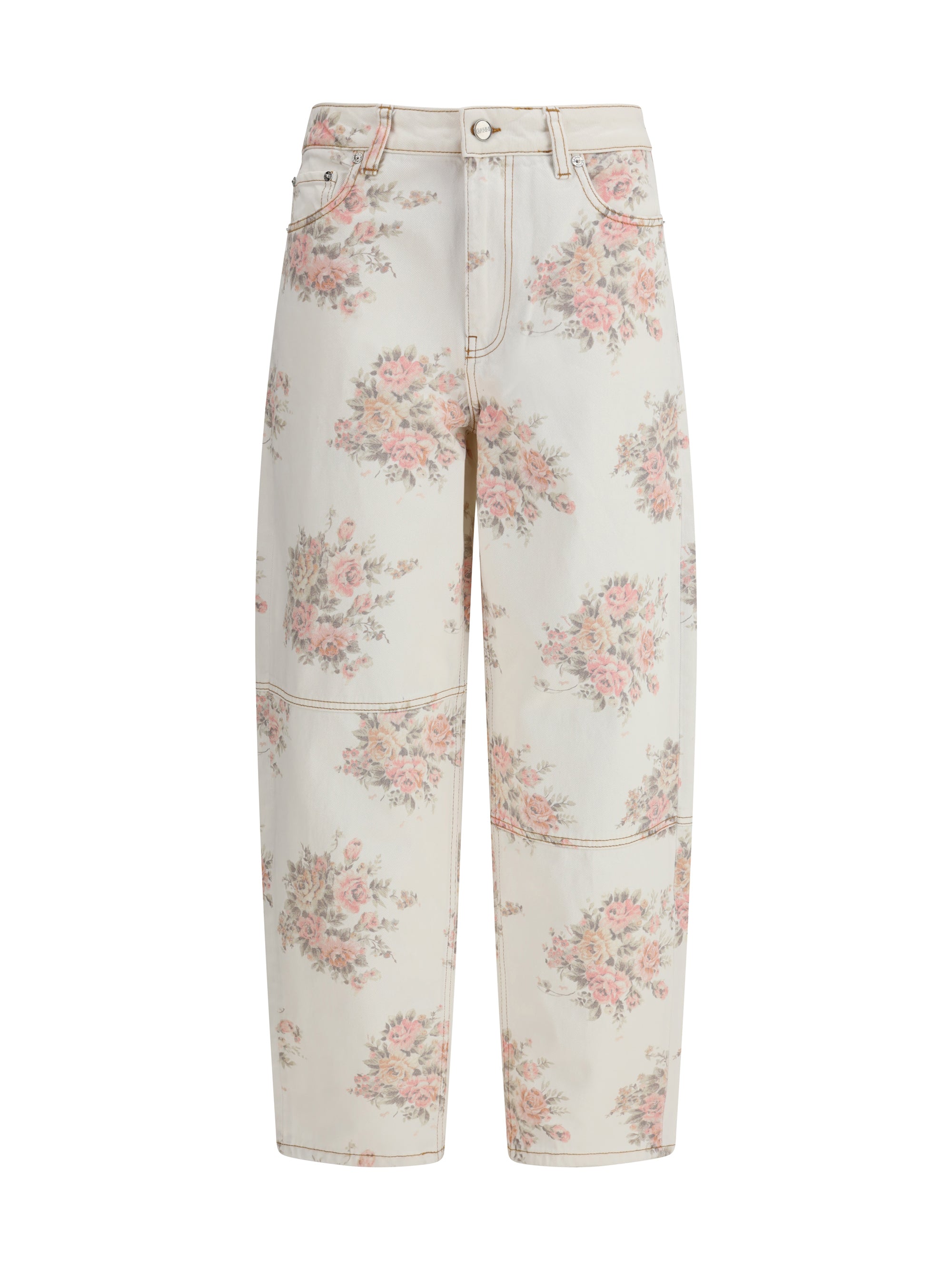 GANNI 25 stary floral-print jeans