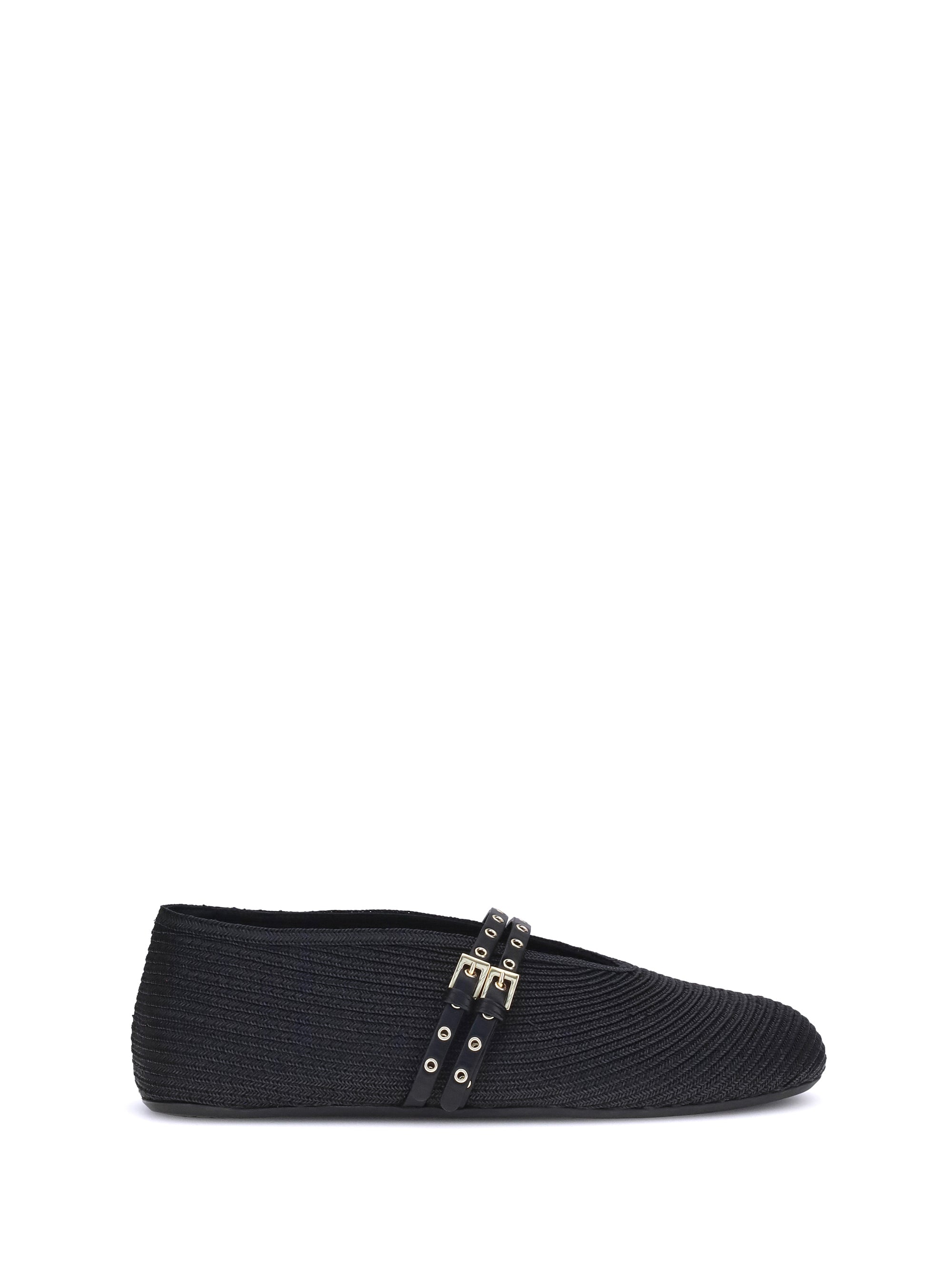 ALAIA 36 raffia ballerinas