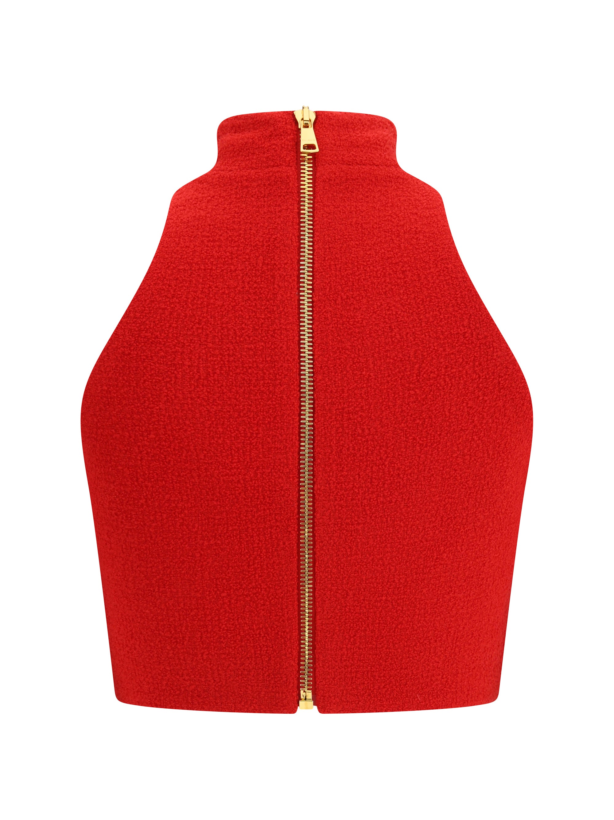 BALMAIN 34 bouclé wool crop top