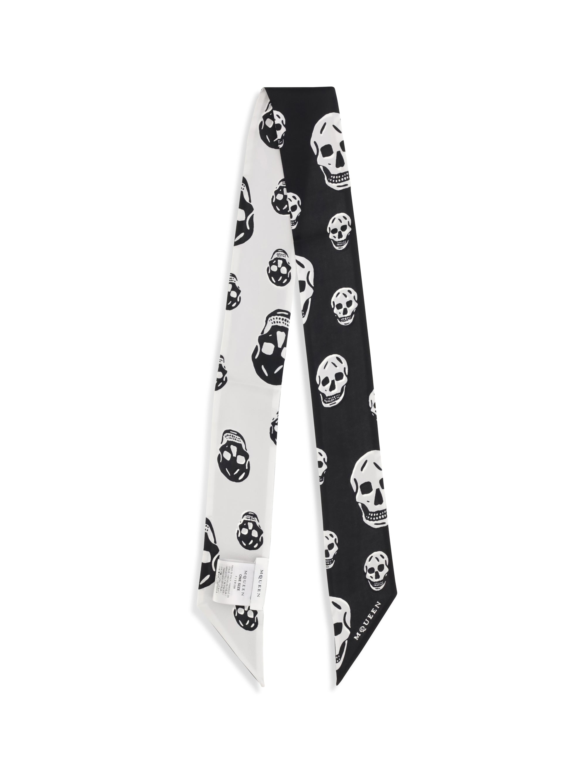 ALEXANDER MCQUEEN OS skull ribbon scarf