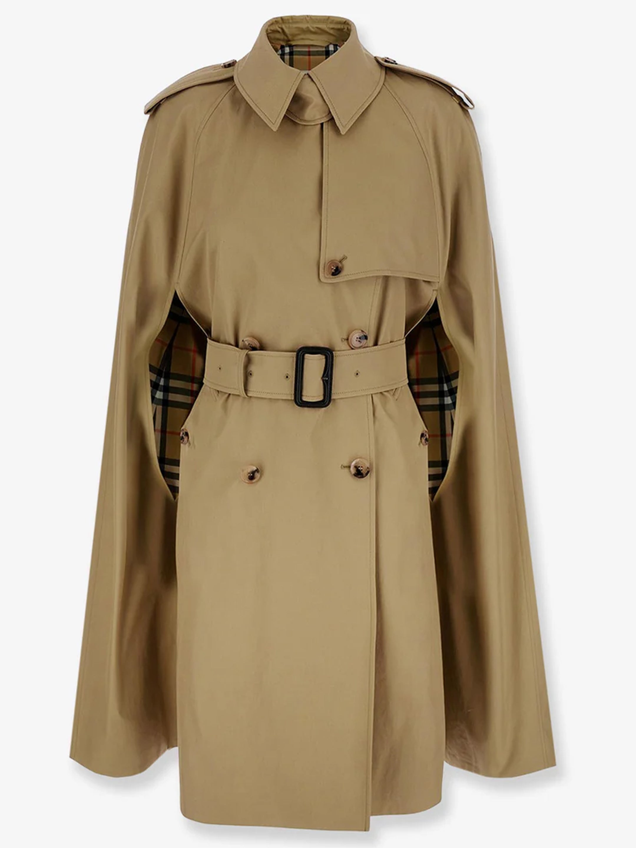BURBERRY S-M belmont trench cape in gabardine