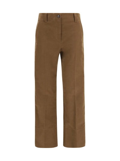 stretch cotton cigarette pants