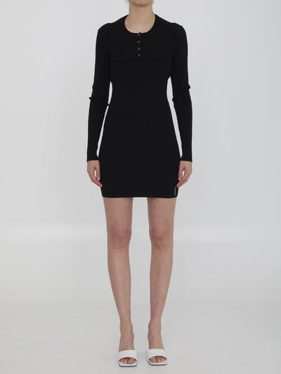 twin-set dress with cropped cardigan