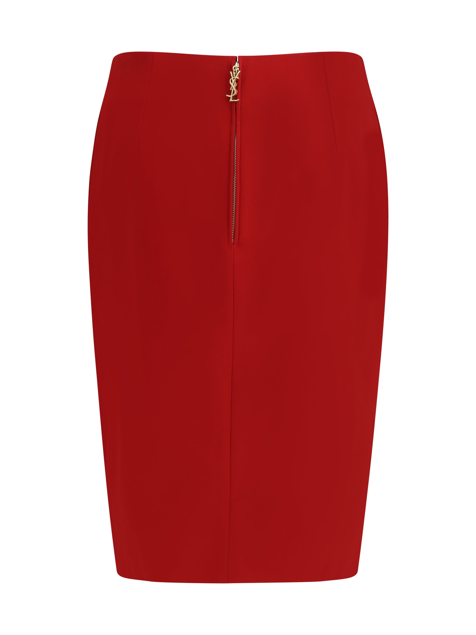 SAINT LAURENT 38 satin pencil skirt