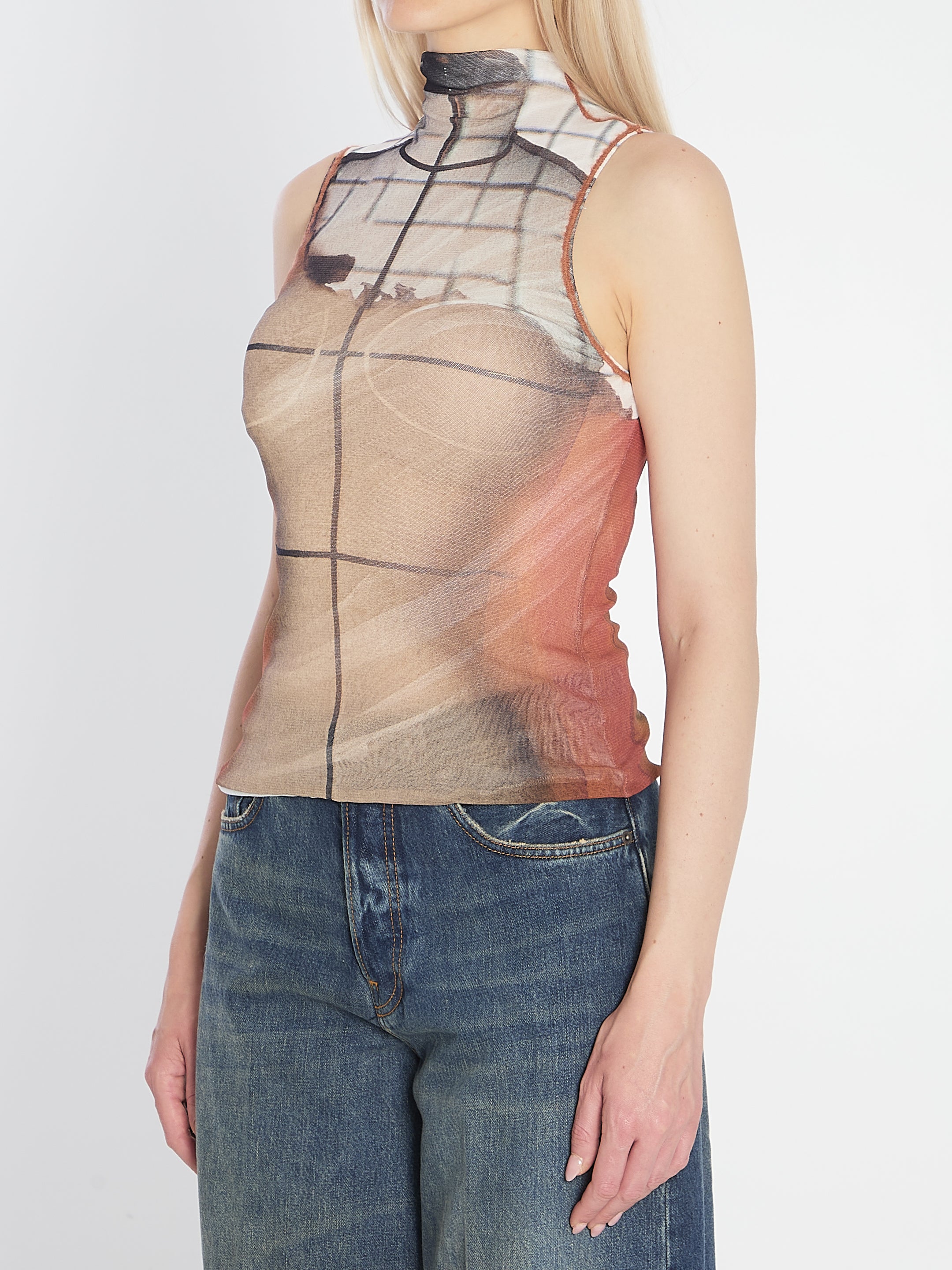 JEAN PAUL GAULTIER M fire tank top