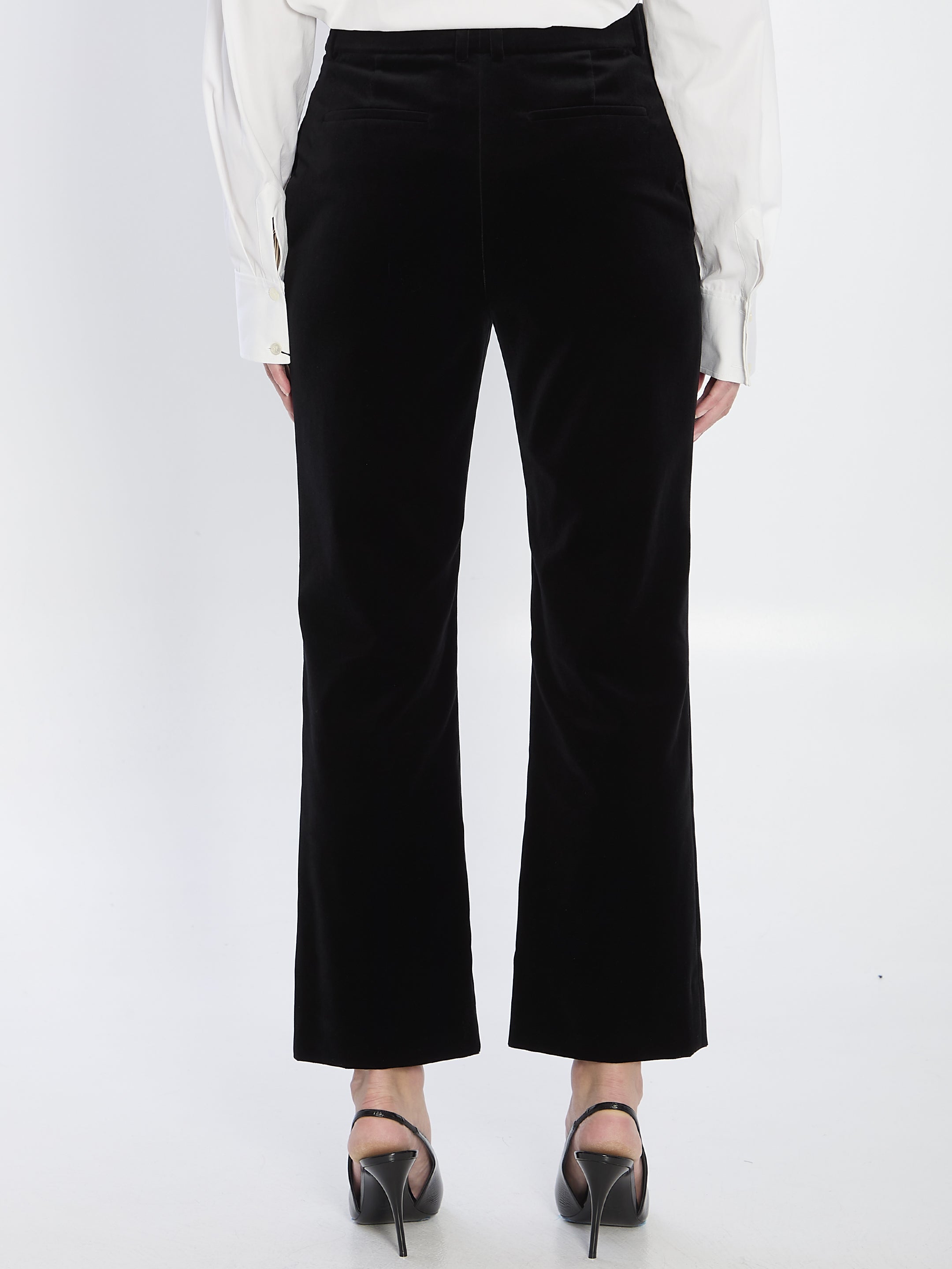 SAINT LAURENT 40 velvet trousers