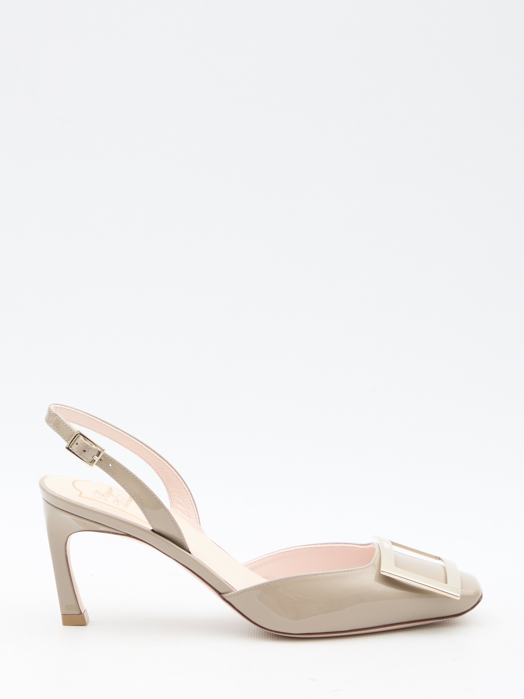 ROGER VIVIER 35 trompette metal slingback pumps