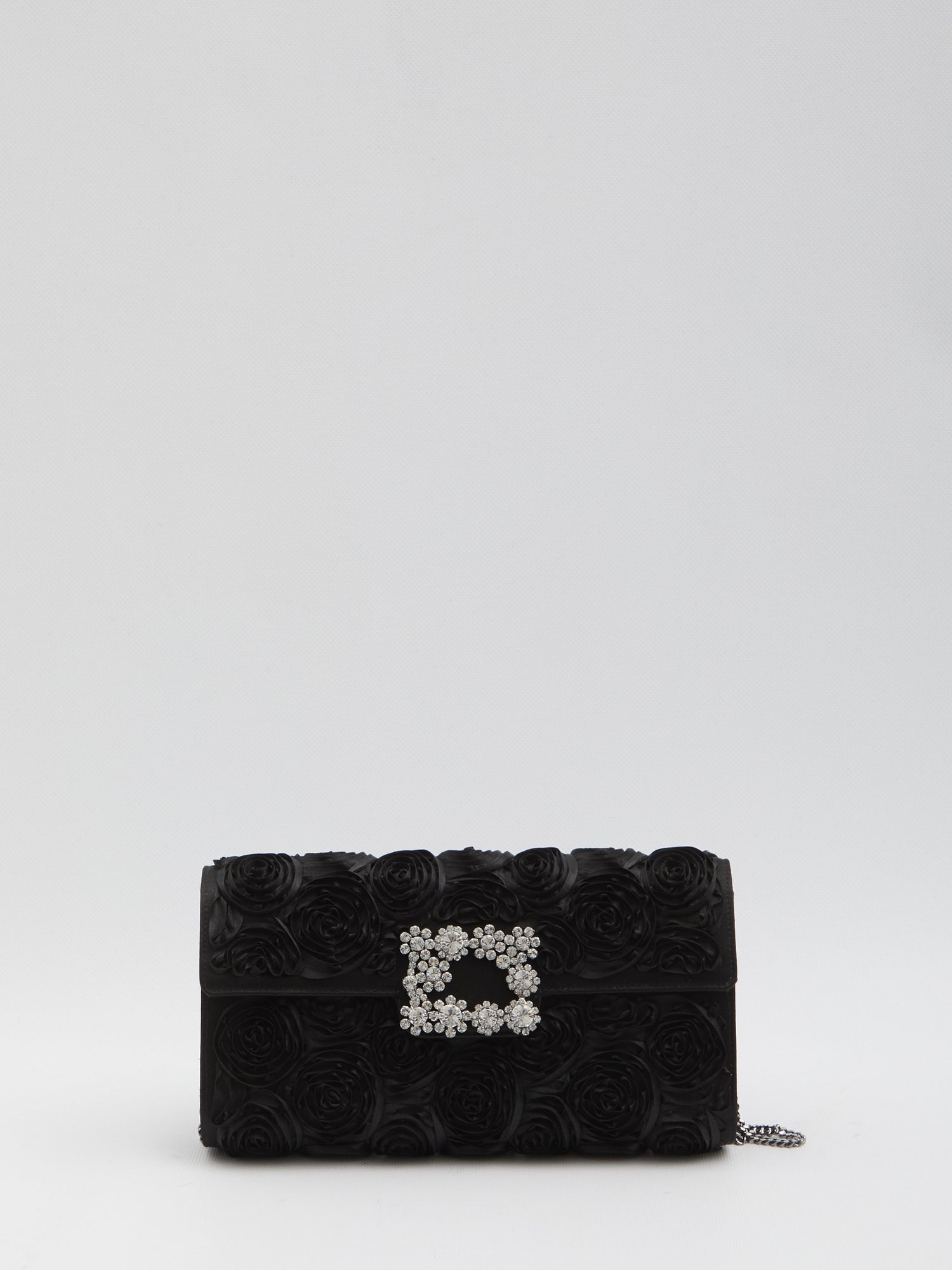 ROGER VIVIER OS envelope flap flower buckle clutch