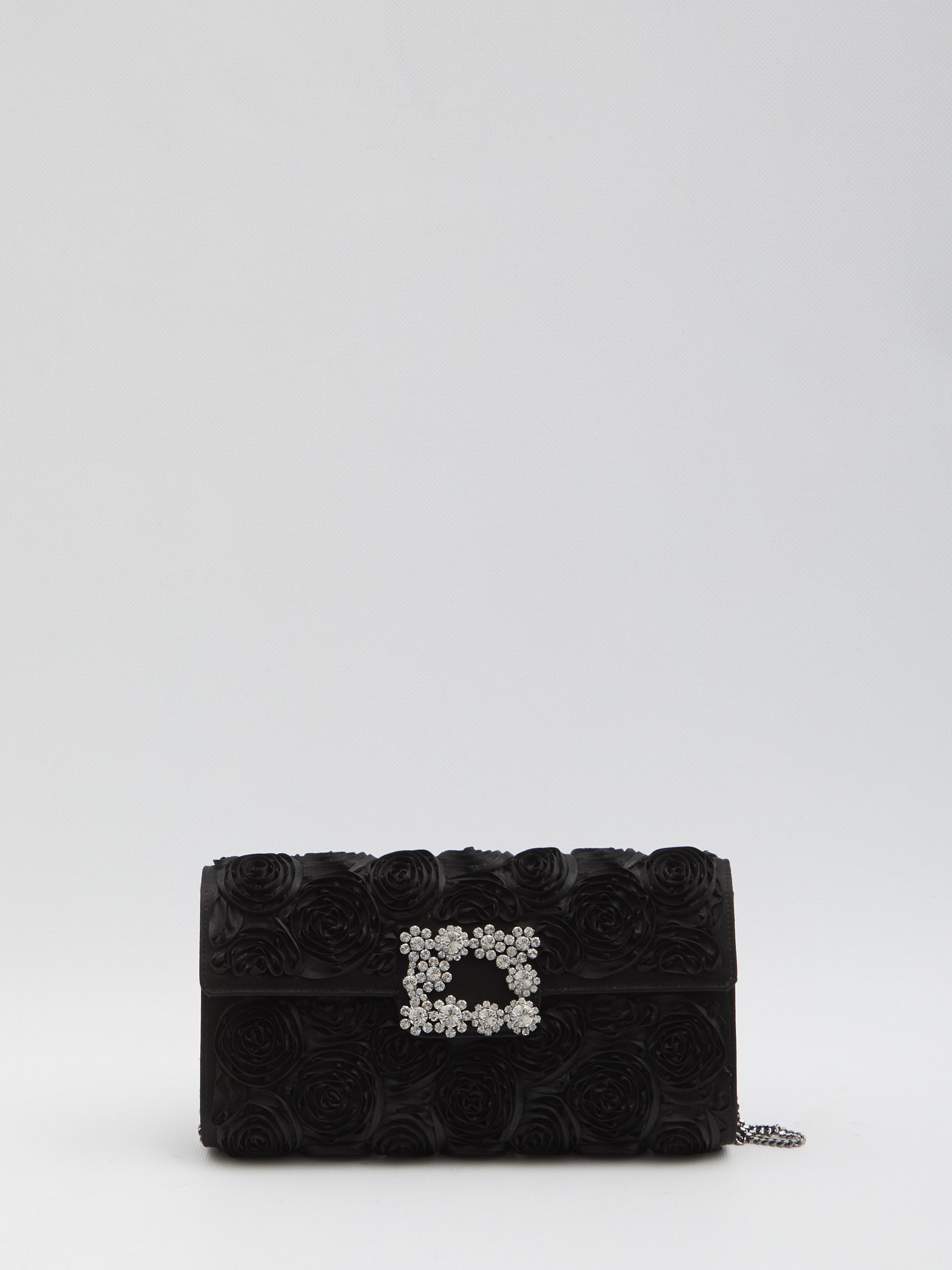 ROGER VIVIER OS envelope flap flower buckle clutch