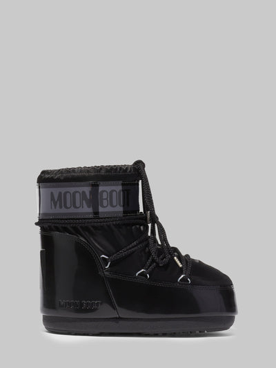 black satin icon low glance boots