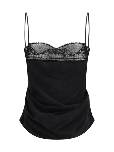 silk draped top