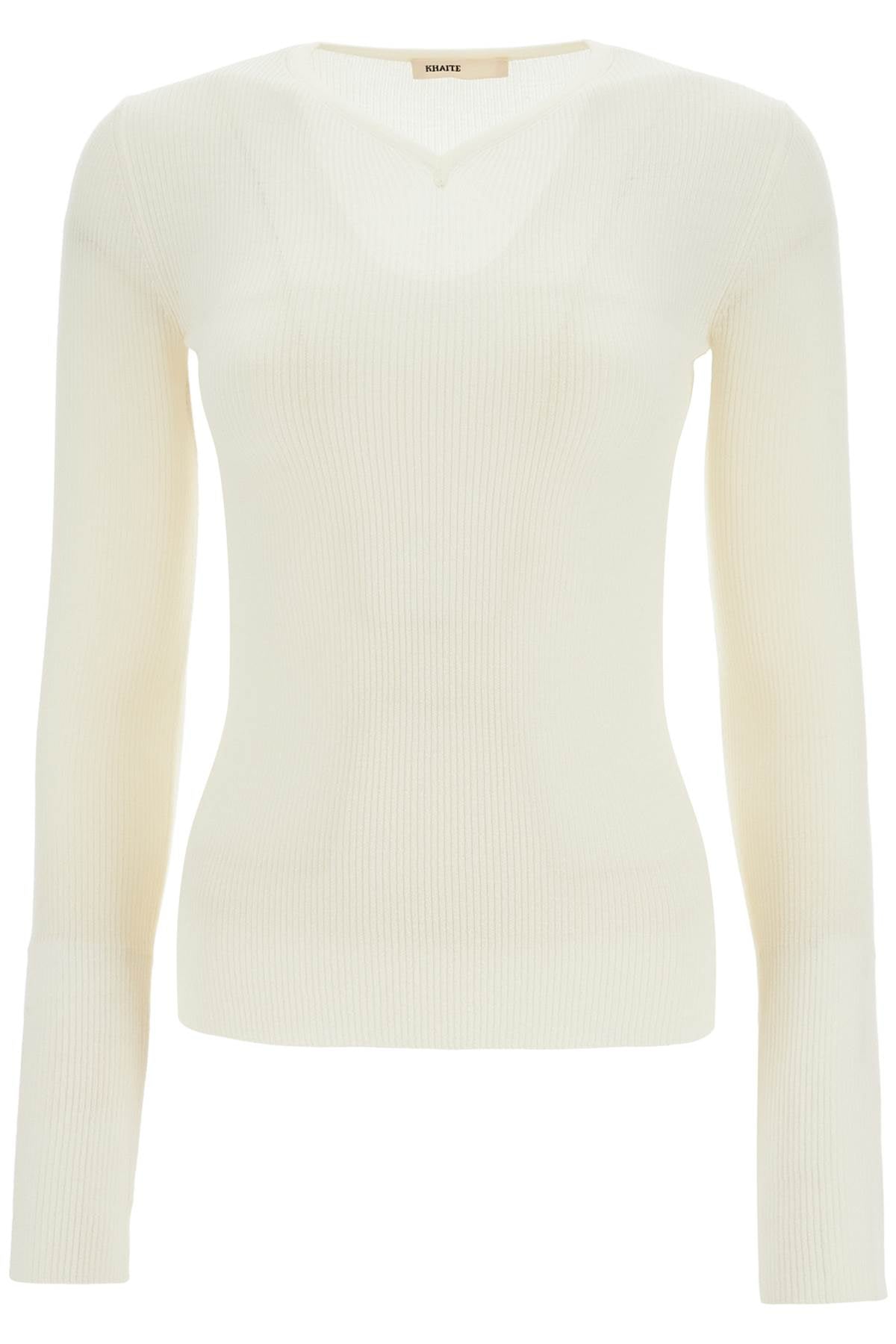 glaze color wool top with v-neck