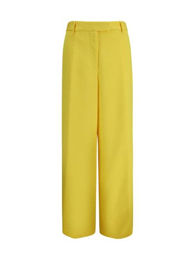 wide-leg pants with all-over jacquard pattern
