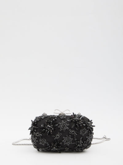 floral crystal clutch bag