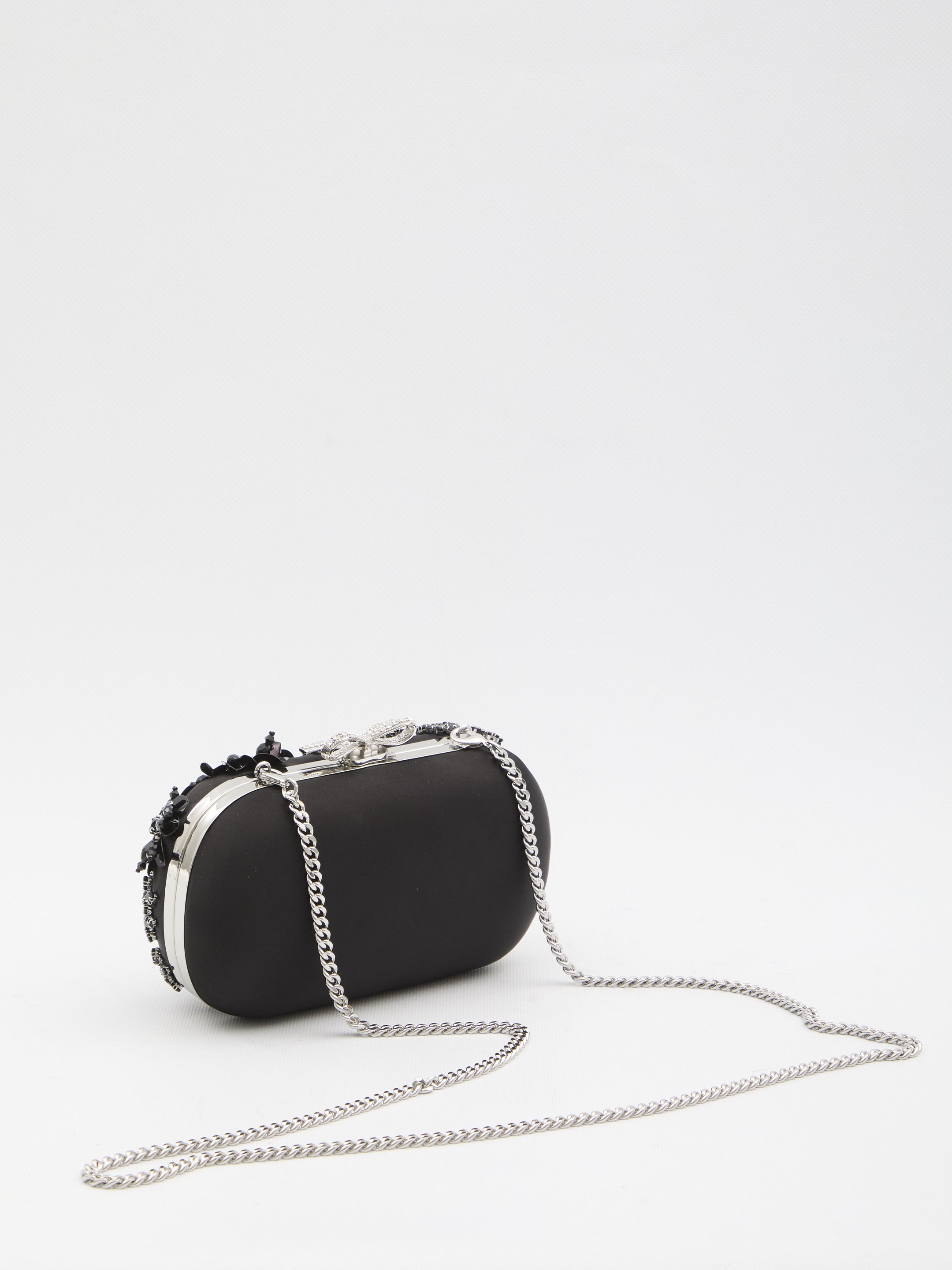 SELF PORTRAIT OS floral crystal clutch bag