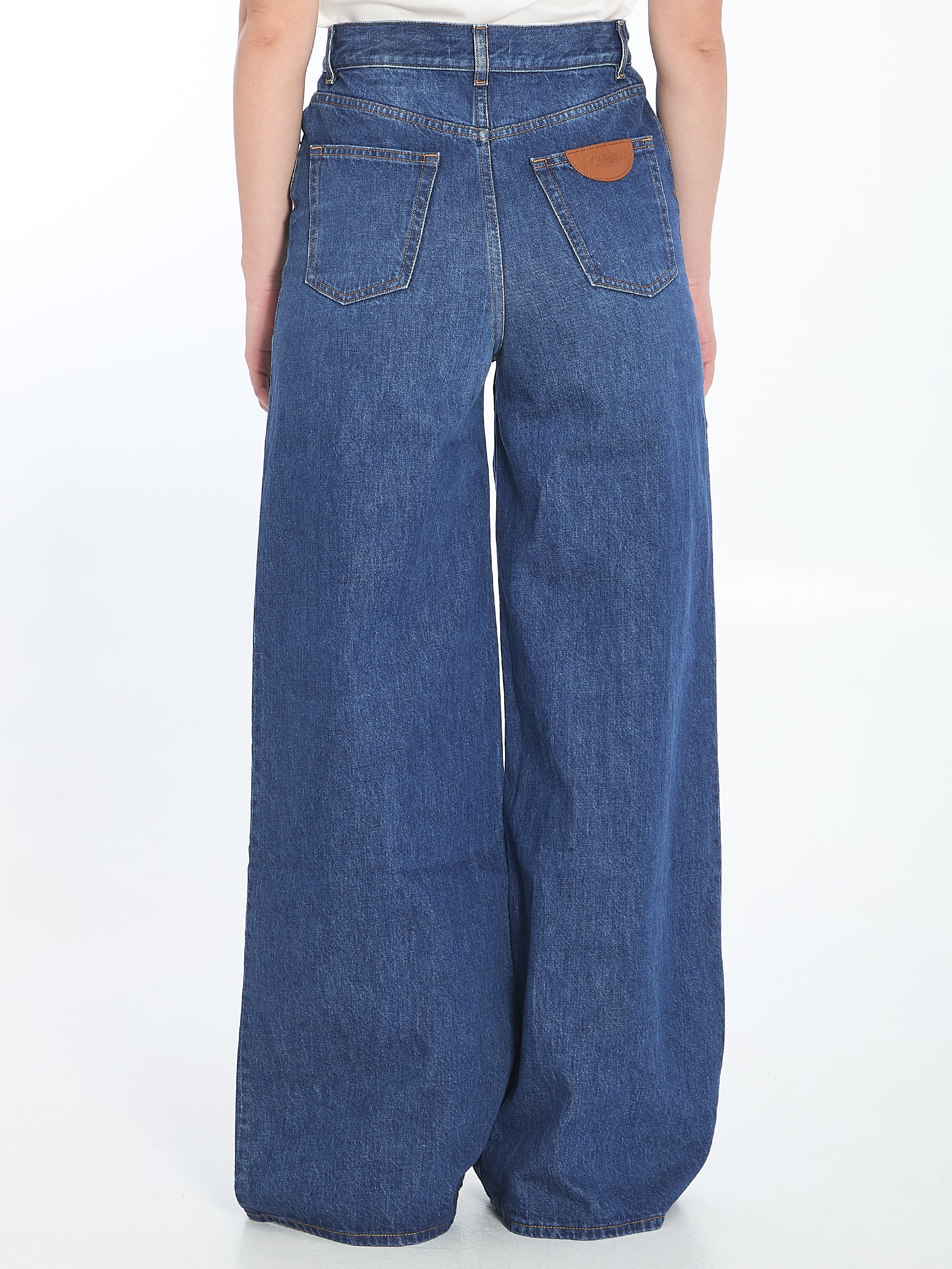 CHLOE 25 wide-leg denim jeans