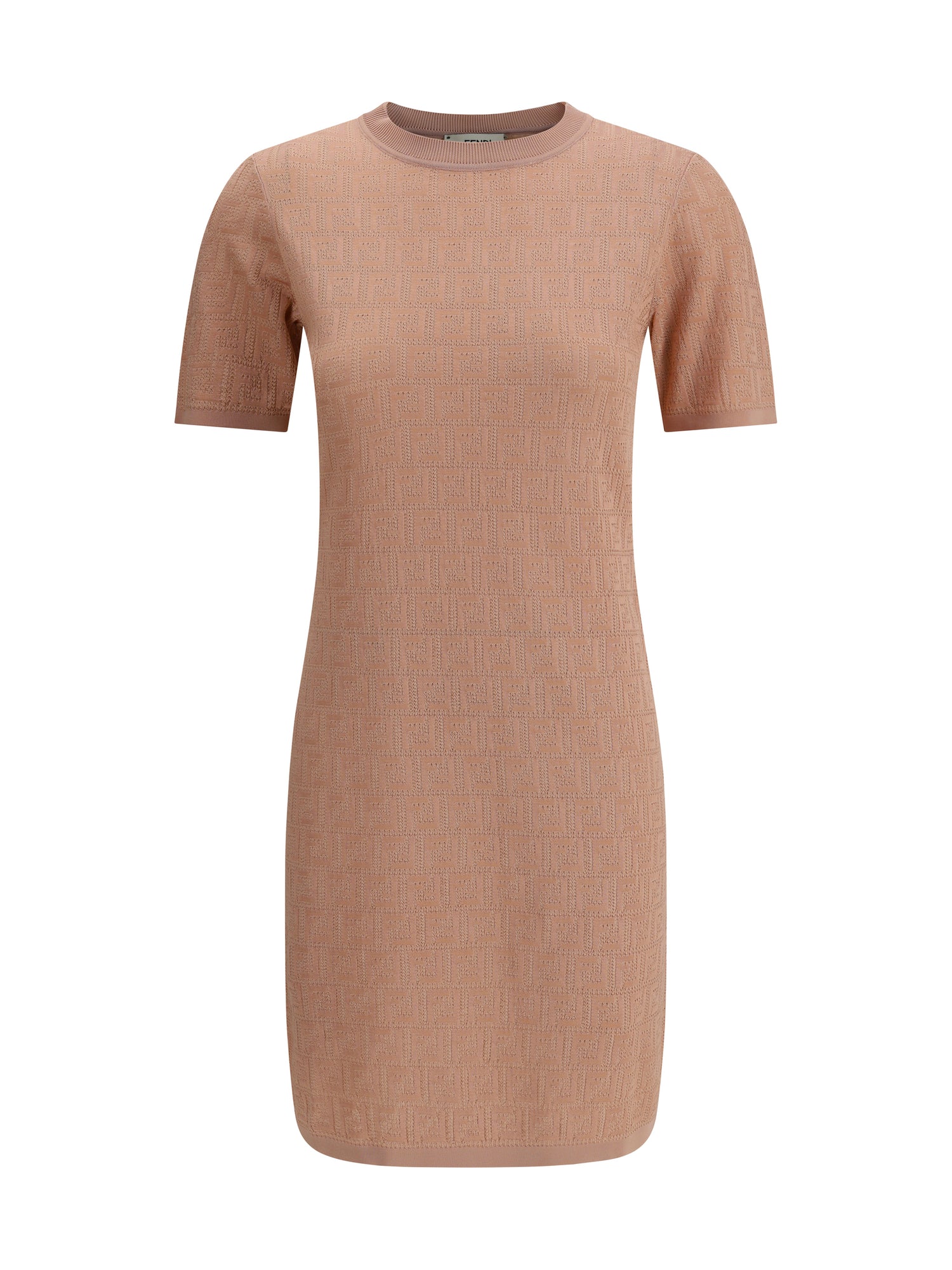 FENDI 40 ff pattern midi dress