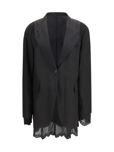 reversible drip single breasted blazer