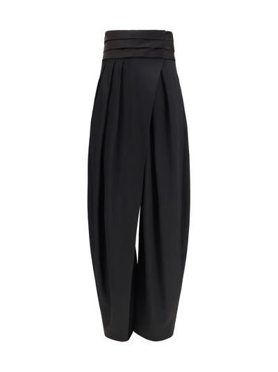 rounded tuxedo wool pants