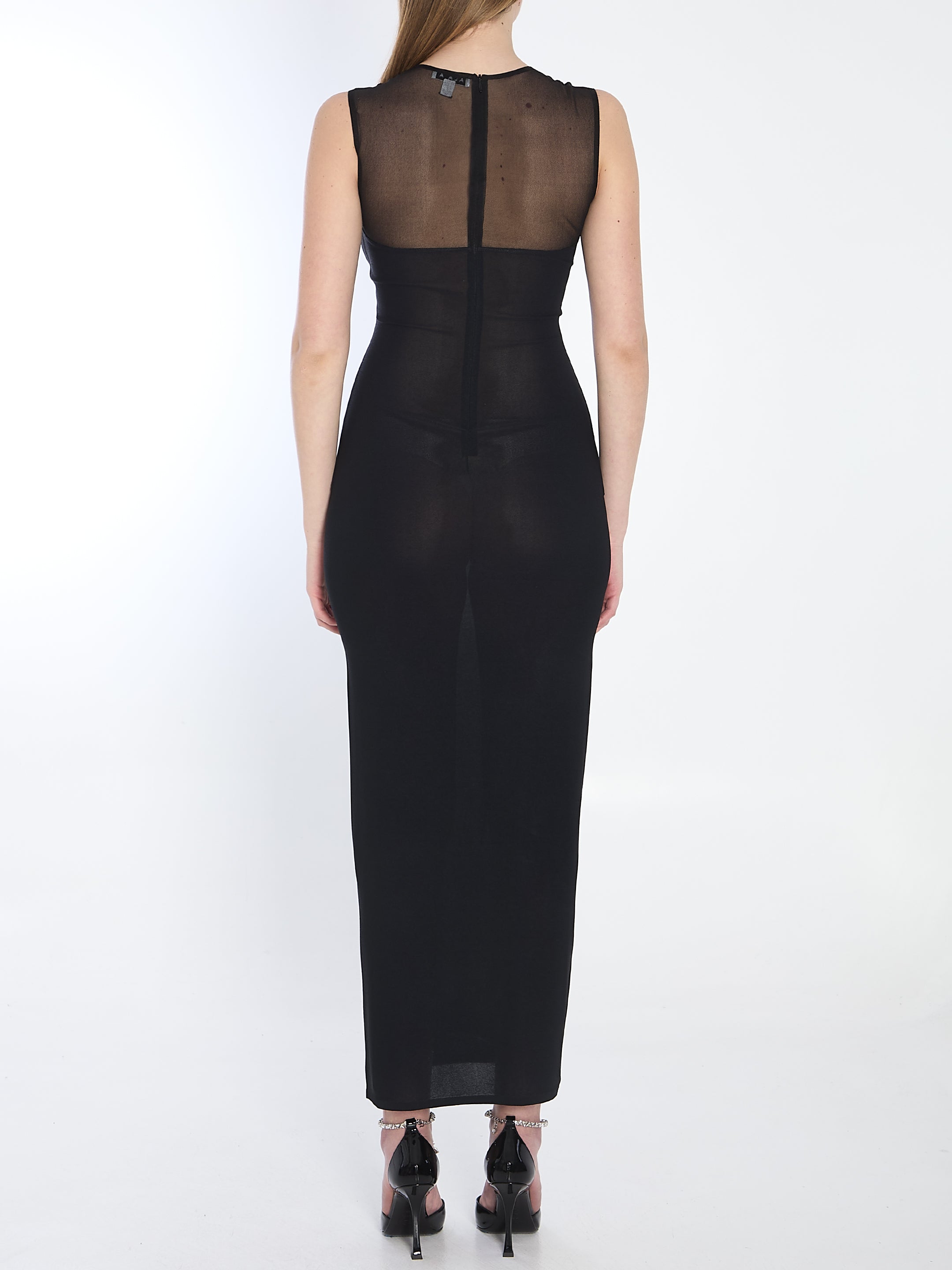 ALAIA 38 knit molded midi dress