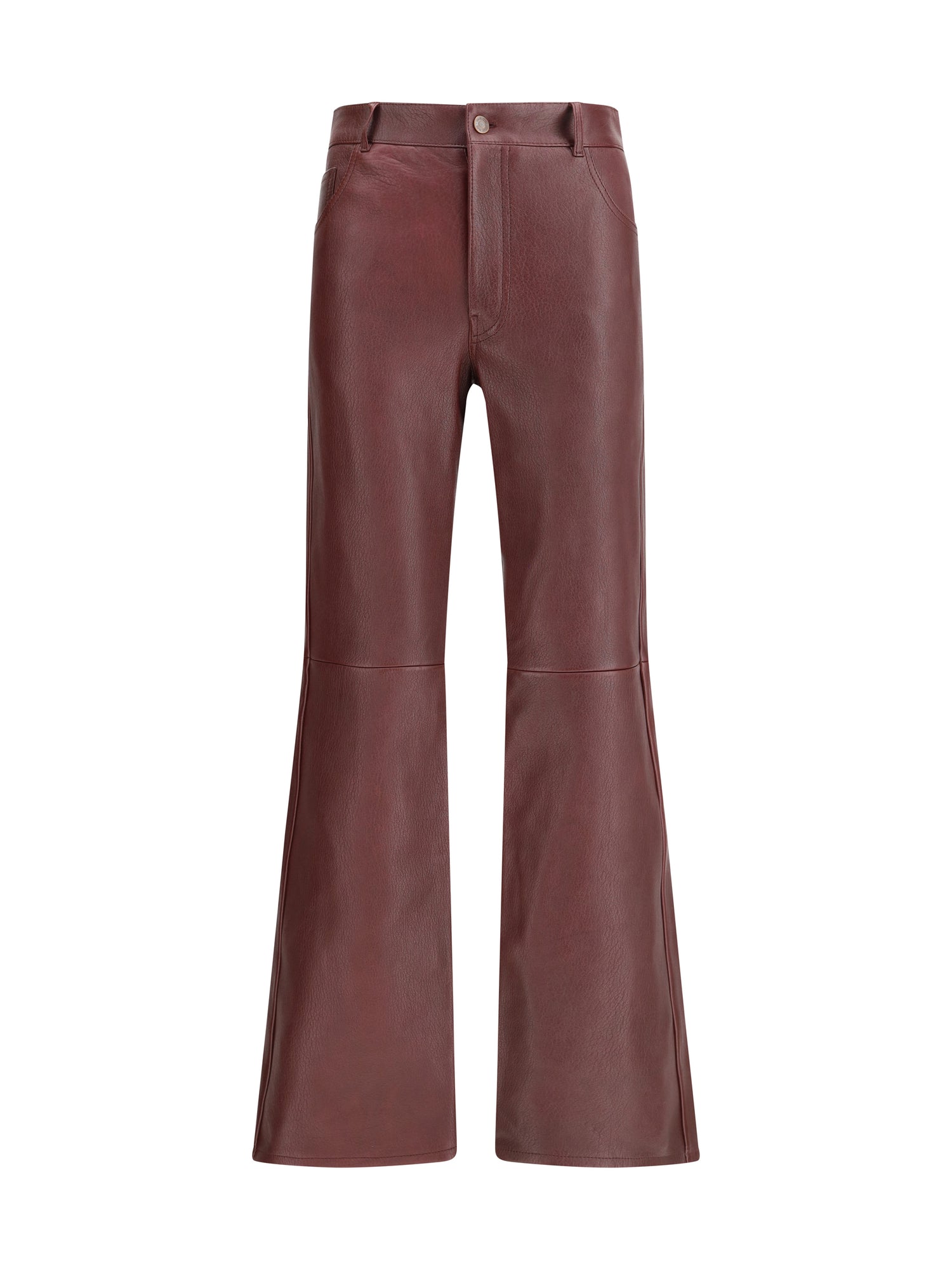 CHLOÉ 38 flared lambskin leather trousers