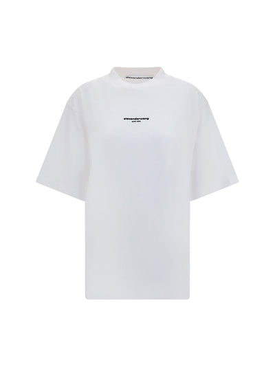 short-sleeve t-shirt with central logo print