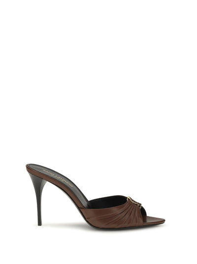babylone smooth leather mules