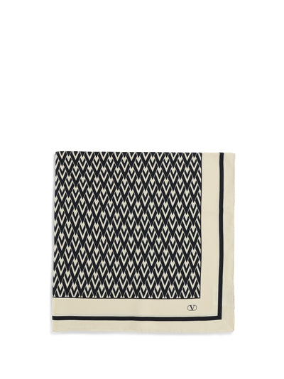 silk foulard with all-over monogram print