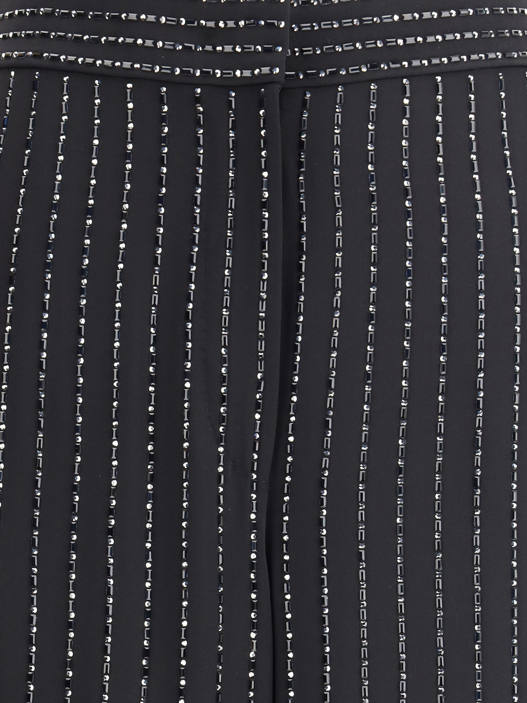 GIORGIO ARMANI 46 wide-leg silk pants with strass