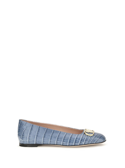 vlogo signature croc-effect ballerinas