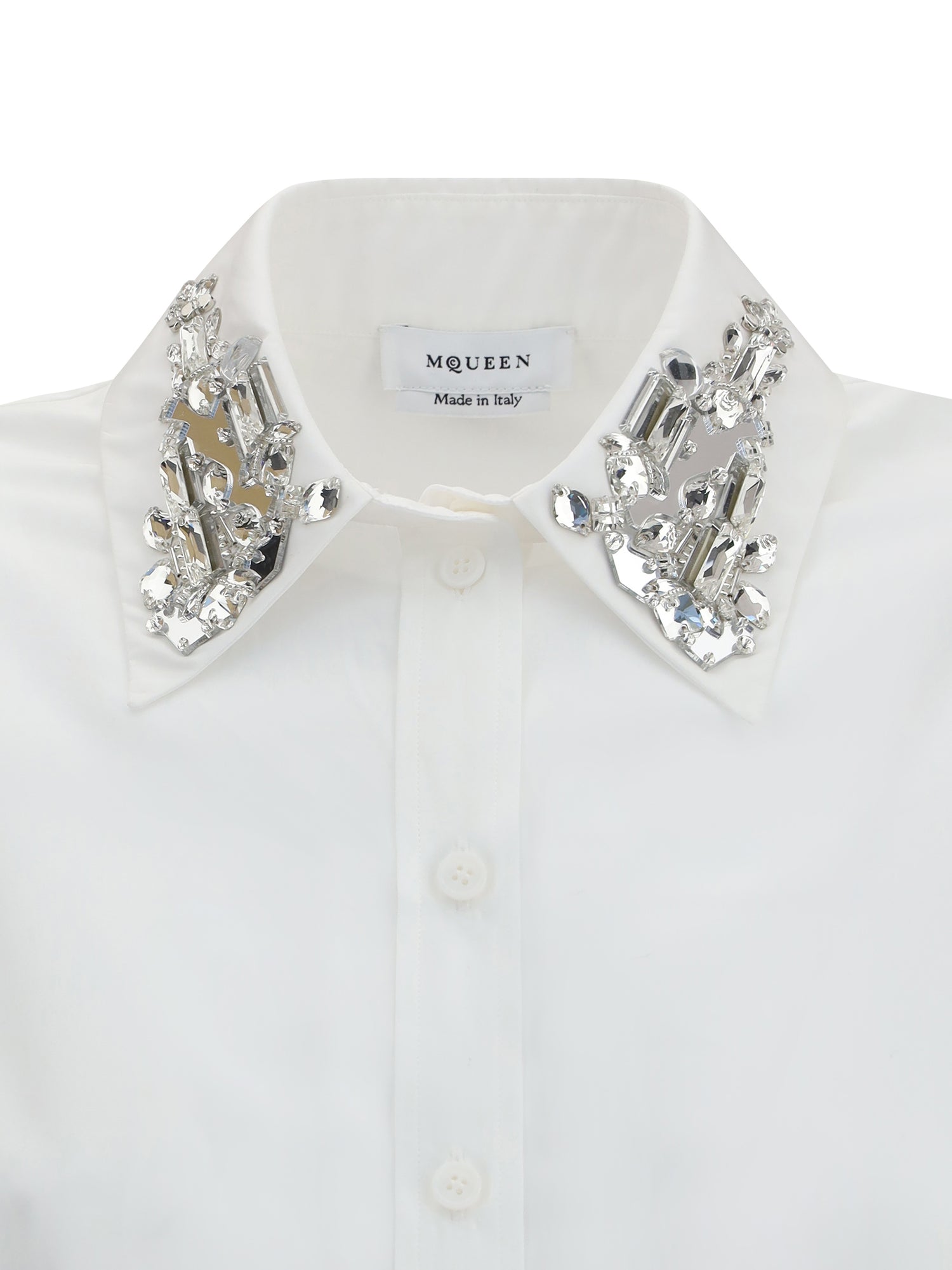 ALEXANDER MCQUEEN 44 long-sleeved shirt with embellished collar