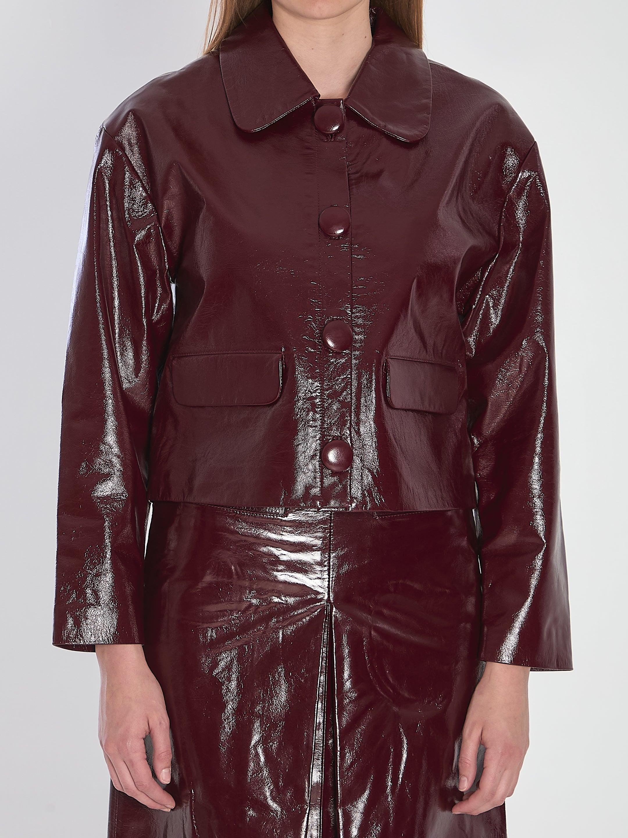 SELF PORTRAIT 10 leather cropped jacket