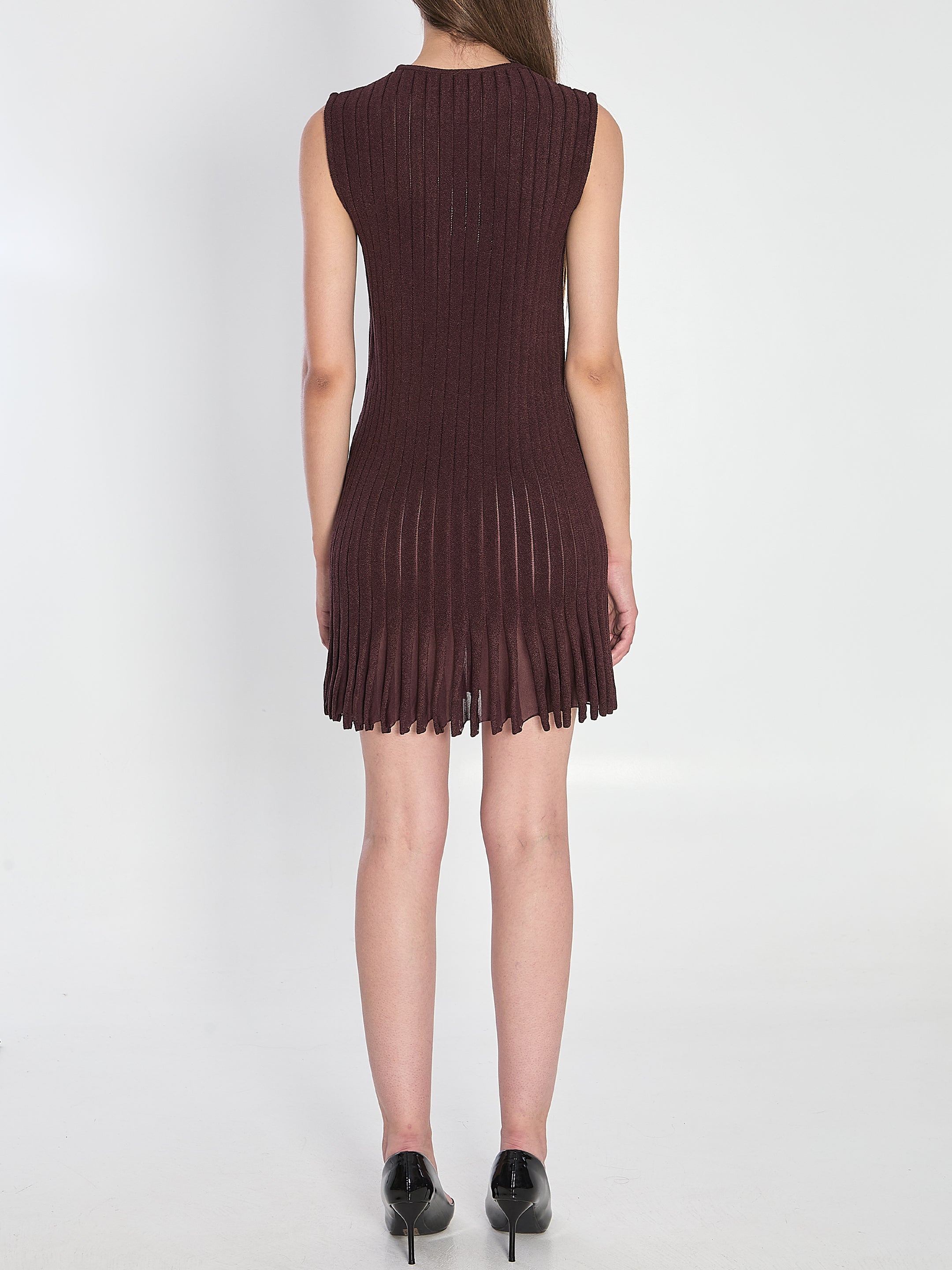 ALAIA 36 striped knit dress
