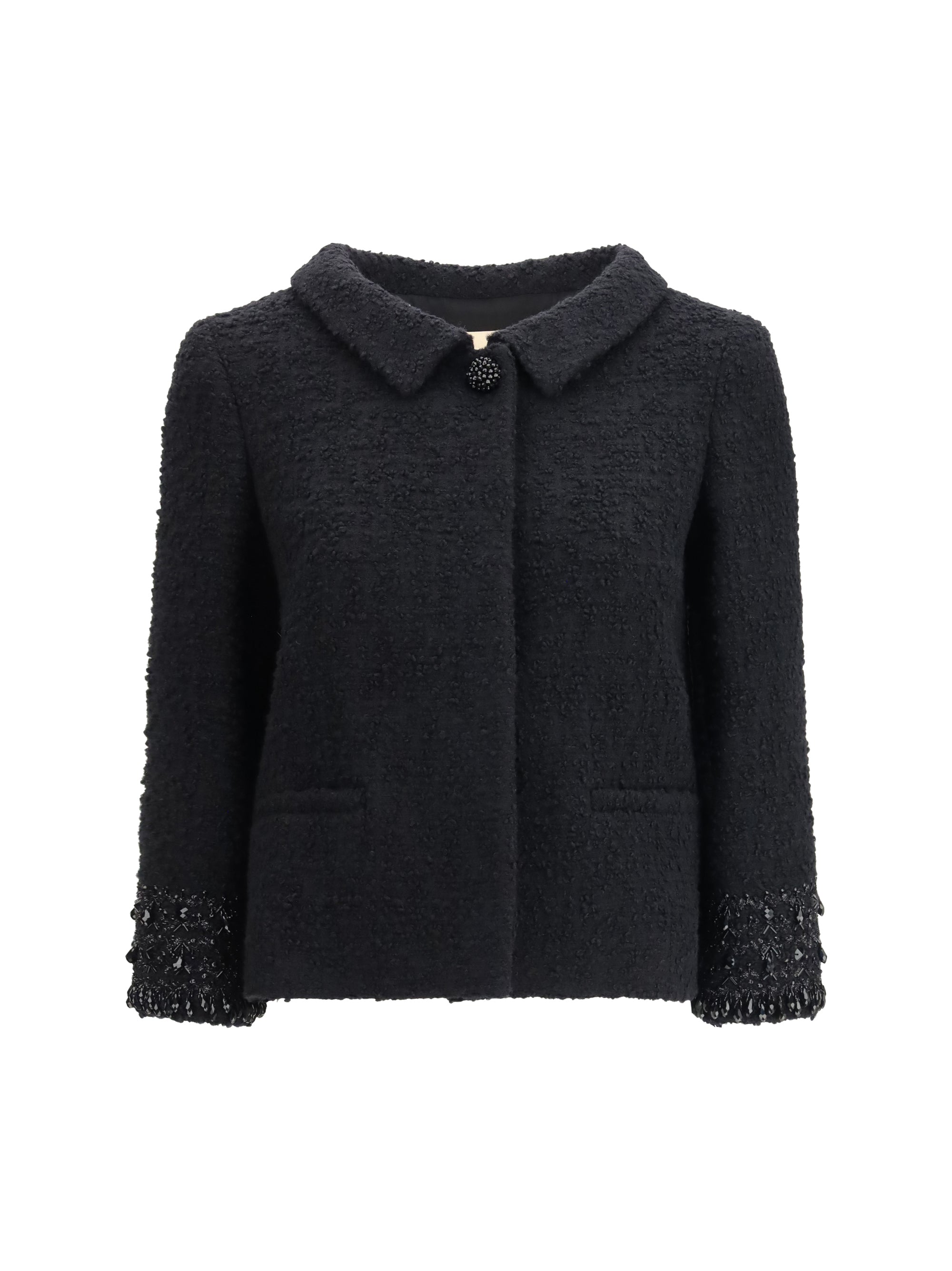 VALENTINO 46 tweed virgin wool jacket