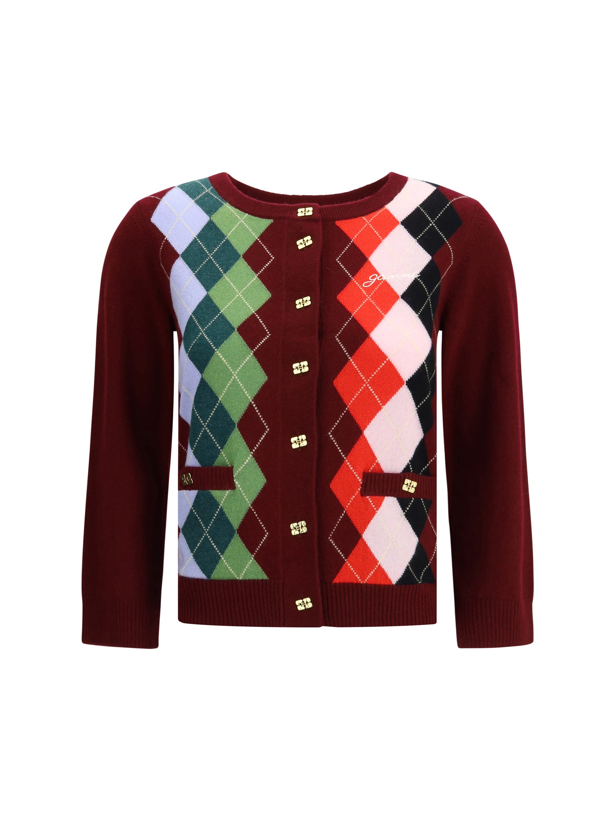 GANNI S check cardigan