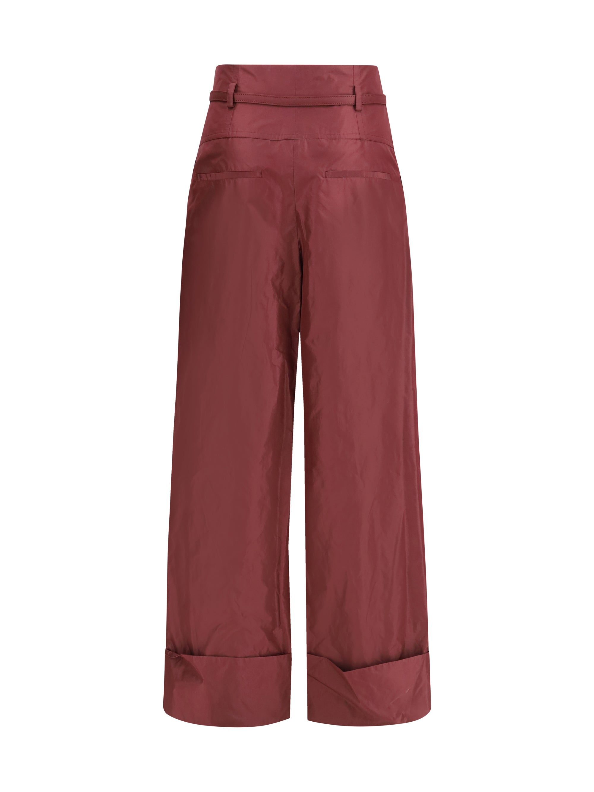 FENDI 38 taffeta silk trousers