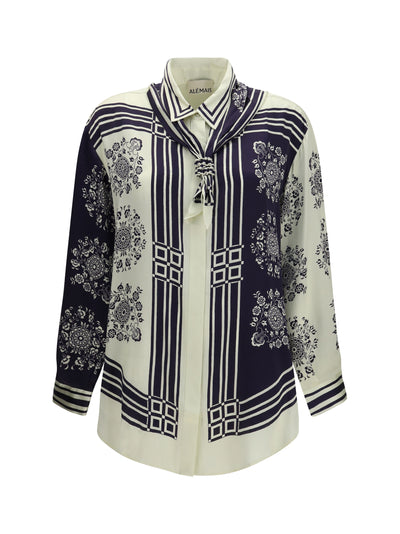 banderra silk shirt with scarf