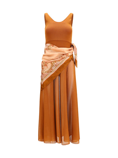 aster scarf maxi dress