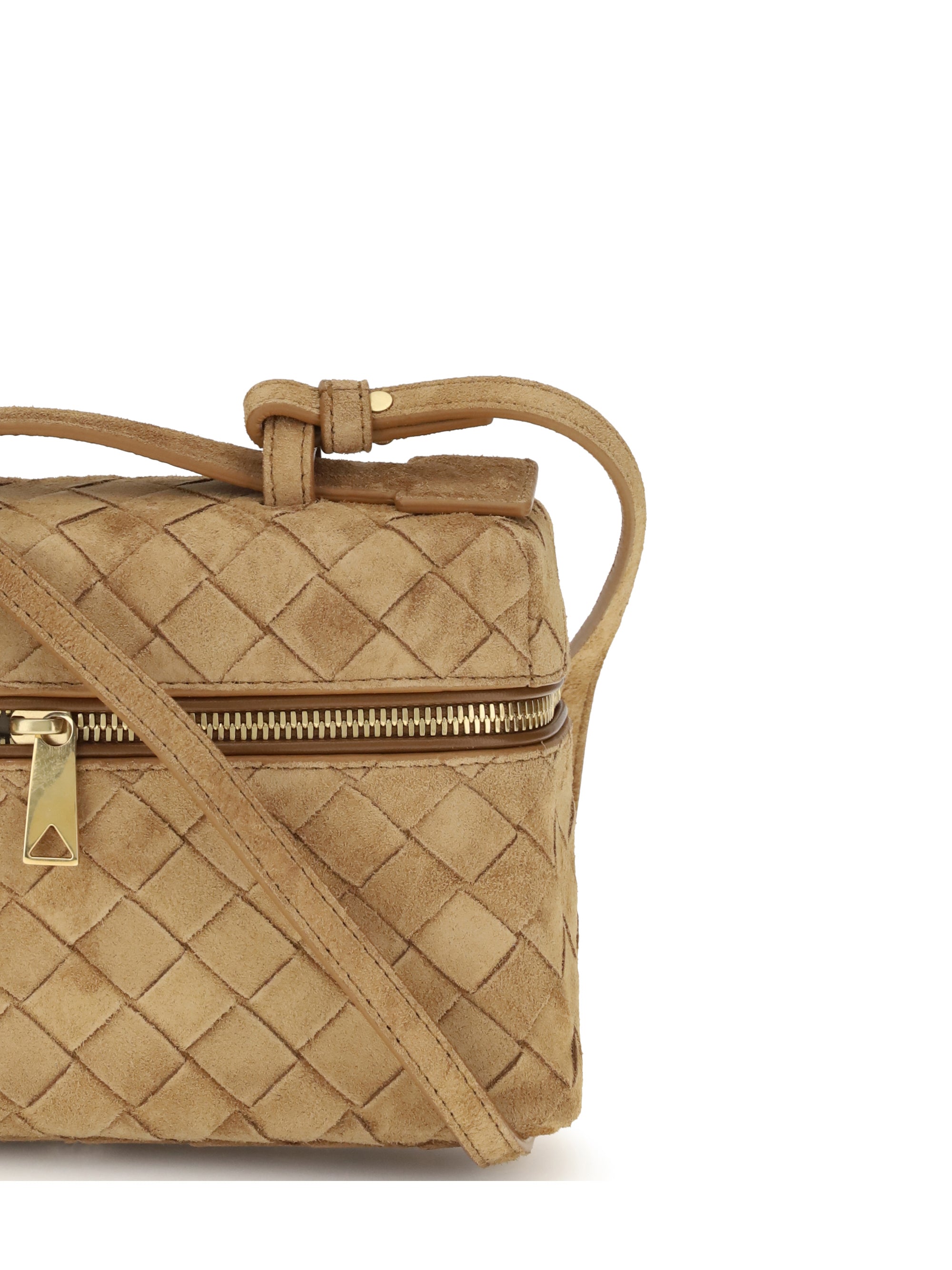 BOTTEGA VENETA OS suede vanity case shoulder bag