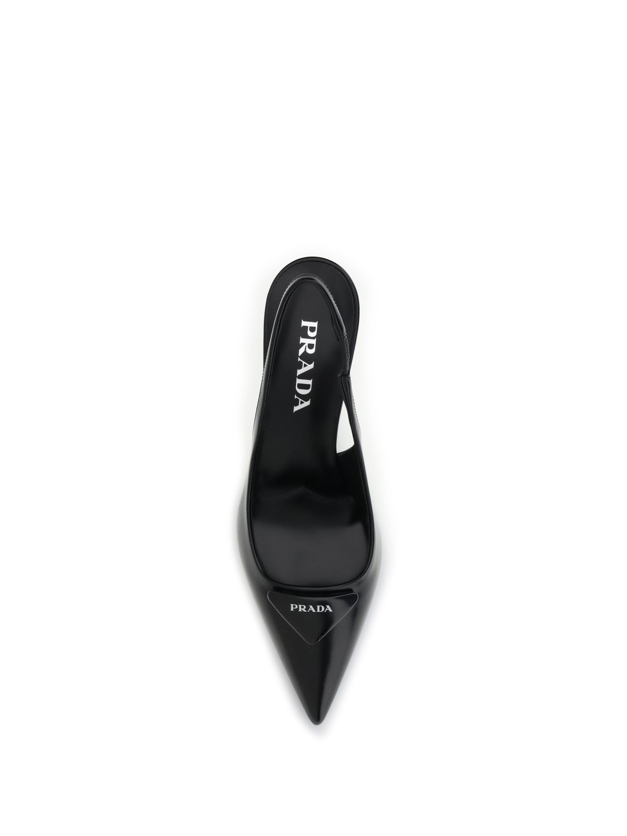 PRADA 37 leather slingback pumps