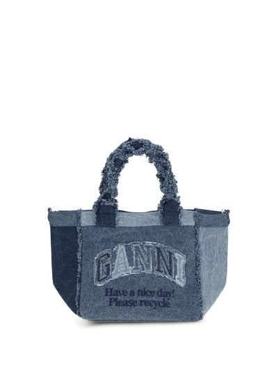 small trapeze denim shopper