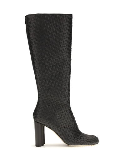 cherry intrecciato high boots